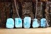 Raw Larimar Pendant Necklace