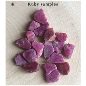 Raw Ruby Necklace - July Birthstone Necklace - Root Chakra