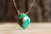 Chrysoprase Pendant Necklace - Heart Chakra Stone