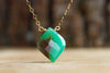 Chrysoprase Pendant Necklace - Heart Chakra Stone