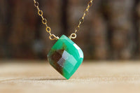 Chrysoprase Pendant Necklace - Heart Chakra Stone