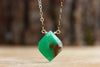 Chrysoprase Pendant Necklace - Heart Chakra Stone