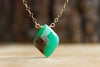 Chrysoprase Pendant Necklace - Heart Chakra Stone