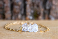 Raw Crystal Quartz Bracelet - Healing Crystal Bracelet