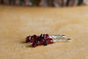 Raw Garnet Earrings -January Birthstone - Capricorn Zodiac