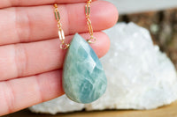 Aquamarine Pendant Necklace in 14K Gold Fill - Pisces Necklace