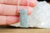 Silver Aquamarine Pendant Necklace  - Pisces Zodiac Necklace