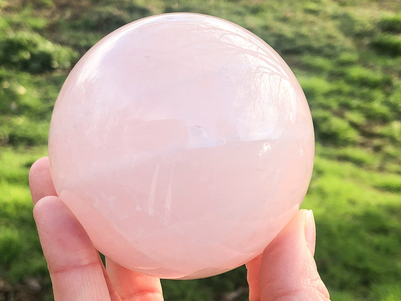 Rose Quartz Sphere 75mm - Altar Tools