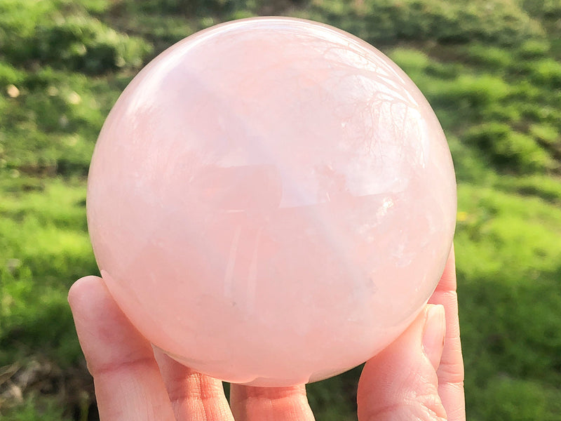 Rose Quartz Sphere 75mm - Altar Tools