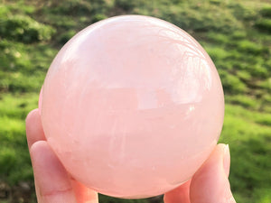 Rose Quartz Sphere 75mm - Altar Tools