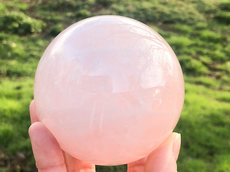 Rose Quartz Sphere 75mm - Altar Tools