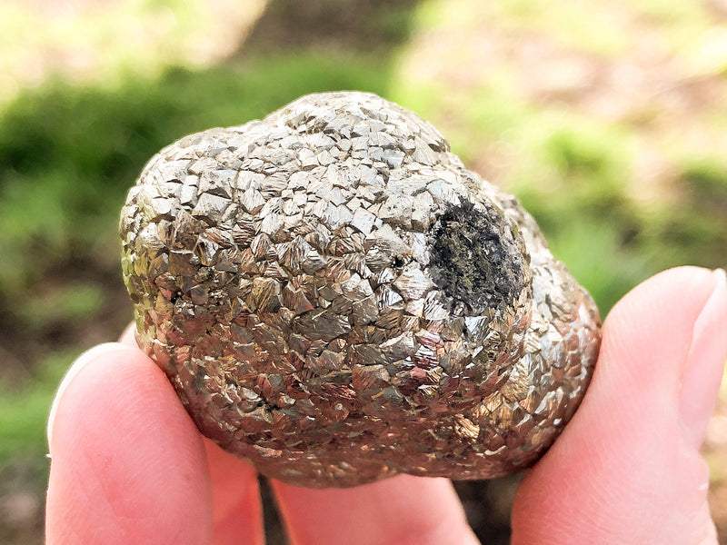 Pyrite Nugget 45mm - Fools Gold - Pyrite Palmstone - Solar Plexus Chakra