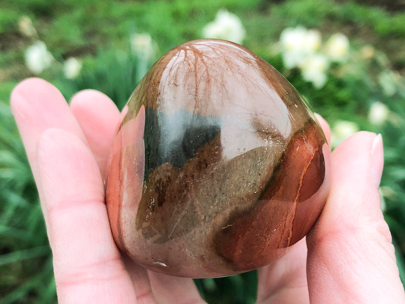 Polychrome Jasper Palm Stone 83mm