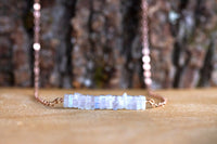 Moonstone Bar Necklace - June Birthstone Necklace