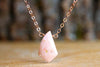 Pink Peruvian Opal Necklace - October Birthstone Necklace - Libra Gift For Her