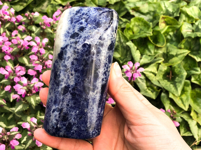 Sodalite Stone 107mm - Self Standing Free Form Sodalite