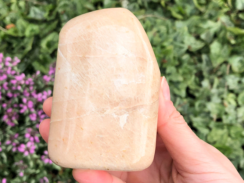 Peach Moonstone 88mm XV Self-Standing Freeform