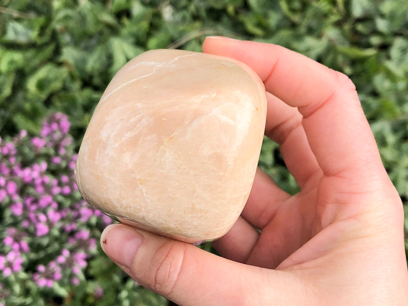 Peach Moonstone 88mm XV Self-Standing Freeform