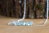 Aquamarine Crystal Bar Necklace - March Birthstone Necklace - Throat Chakra Necklace