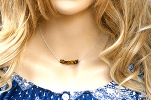 Raw Tiger's Eye Gemstone Necklace