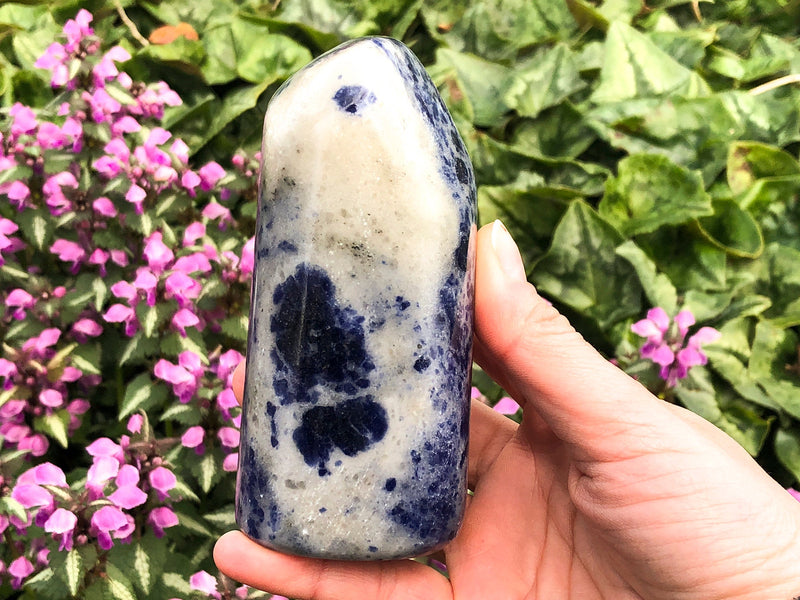 Sodalite Stone 107mm - Self Standing Free Form Sodalite