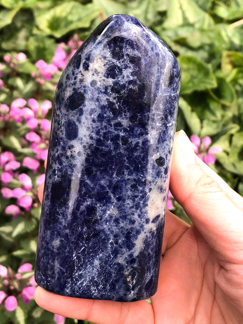 Sodalite Stone 107mm - Self Standing Free Form Sodalite