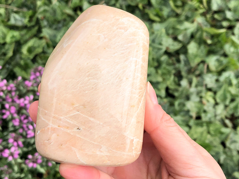 Peach Moonstone 88mm XV Self-Standing Freeform