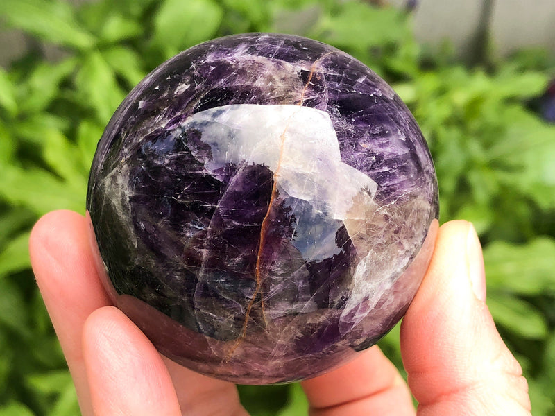 Amethyst Sphere 58mm - Chevron Amethyst Ball