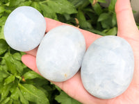 Blue Calcite Palm Stone Gallet