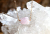 Raw Kunzite Necklace - Raw Stone Jewelry