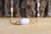 Raw Kunzite Necklace - Raw Stone Jewelry