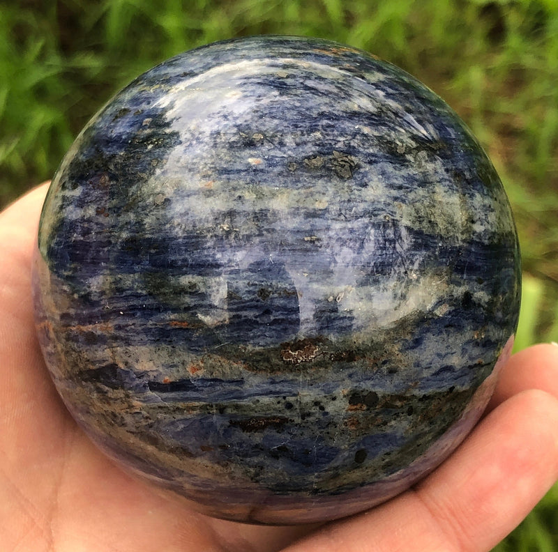 Sodalite Sphere 71mm - Sodalite Ball - Crystal Grid Tools