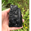 Raw Black Tourmaline Self Standing Crystal 97mm