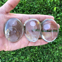 XL Clear Smoky Quartz Palm Stone