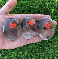 XL Clear Smoky Quartz Palm Stone