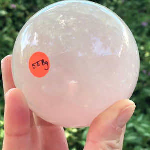 Rose Quartz Sphere 73mm - Crystal Ball - Altar Tools