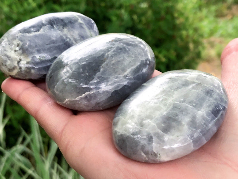 XL Iolite Palm Stone - Iolite Gallet