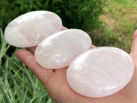 Mangano Calcite Palm Stone - Heart Chakra - Crystal Grid Tools