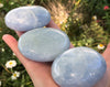 XL Blue Calcite Palm Stone - Anxiety Stone - Massage Crystal - Throat Chakra