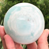 Blue Aragonite Sphere 71mm - Throat Chakra Stone