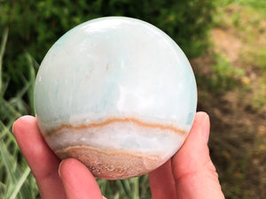 Blue Aragonite Sphere 65mm