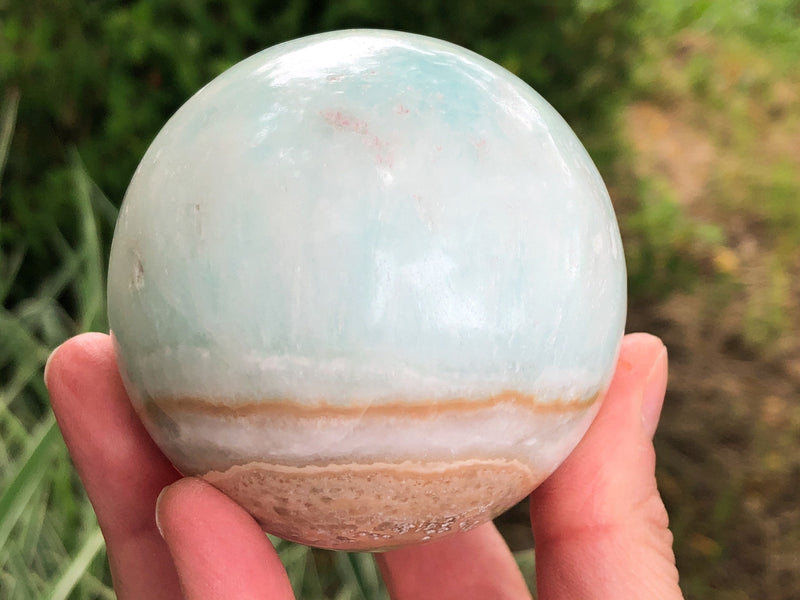 Blue Aragonite Sphere 65mm