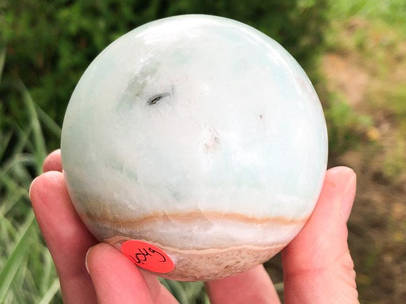 Blue Aragonite Sphere 65mm