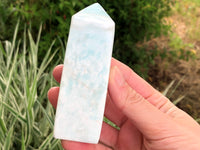 Blue Aragonoite Crystal Obelisk Tower 91mm