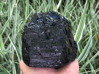 Raw Black Tourmaline Self Standing Crystal 134mm