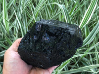 Raw Black Tourmaline Self Standing Crystal 134mm