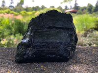 Raw Black Tourmaline Self Standing Crystal 134mm