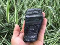 Raw Black Tourmaline Self Standing Crystal 108mm YA