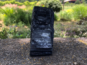 Raw Black Tourmaline Self Standing Crystal 108mm YA