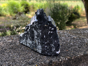 Raw Black Tourmaline Self Standing Crystal 74mm